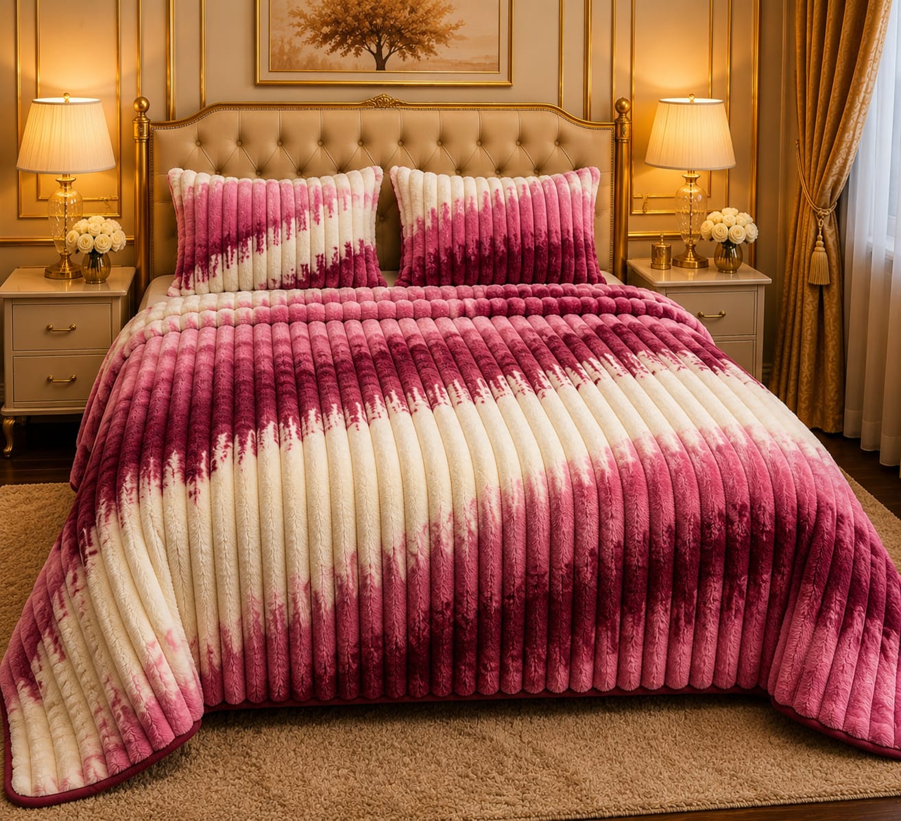LUXURY BUBBLE BLANKET R-7-PINK