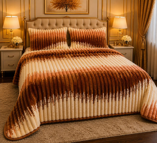 LUXURY BUBBLE BLANKET 4-BROWN